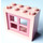 LEGO Venster 2 x 4 x 3 met Medium Dark Pink Panes (4132)