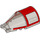 LEGO Windschutzscheibe 4 x 6 x 2 mit Griff mit rot Sections (35373 / 75122)