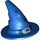 LEGO Wizard Hat with Silver Buckle and Stars with Smooth Surface (6131 / 91712)