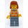 LEGO Vrouw (Donkeroranje Haar) Minifiguur