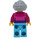 LEGO Vrouw - Dark Roze Top Minifiguur