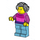 LEGO Woman - Dark Pink oben Minifigur