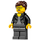 LEGO Kvinde i Sort Leather Jakke Minifigur