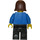 LEGO Woman in Blue Top with Brown  Hair Minifigure