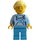 LEGO Vrouw in Bright Licht Blauw Trui Minifiguur