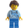 LEGO Kvinde i Bright Lys Blå Sweater Minifigur