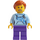 LEGO Femme dans Bright Lumière Bleu Sweatshirt Minifigurine