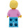 LEGO Woman in Bright Pink Shirt with Pink Lips Minifigure