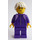 LEGO Žena v Dark Fialová Tracksuit s Dlouhé vlasy Minifigurka