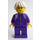 LEGO Žena v Dark Fialová Tracksuit s Dlouhé vlasy Minifigurka