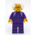 LEGO Frau im Dark Lila Tracksuit mit Kurzes Haar Minifigur