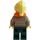 LEGO Woman in Dark Tan Sweater with Orange Scarf Minifigure