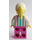 LEGO Woman in Dark Turquoise Striped Shirt minifiguur