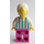 LEGO Žena v Tmavě tyrkysová Striped Košile Minifigurka