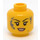 LEGO Woman in Dirt Bike Helmet Minifigure Head (Recessed Solid Stud) (3626 / 38285)