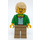 LEGO Vrouw in Groen Jasje Minifiguur