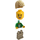 LEGO Vrouw in Groen Jasje Minifiguur