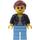 LEGO Woman in Leather Jacket with Blue Legs Minifigure