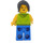 LEGO Vrouw in Limoen Tanktop Minifiguur