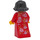 LEGO Woman dans rouge Patterned Dress Figurine