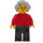 LEGO Woman in Red Patterned Shirt Minifigure