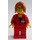 LEGO Frau im Rot Anzug Minifigur