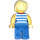 LEGO Femme dans Striped Chemise Minifigurine