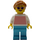 LEGO Kvinde i hvid Sweater med Rød Striber Minifigur