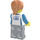 LEGO Kvinde i hvid Top Minifigur