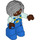 LEGO Vrouw met Bee aan Dungarees Duplo-figuur