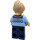 LEGO Kvinne med Bright Lys Blå Jul Genser Minifigur