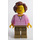 LEGO Kvinna med Bright Rosa Skjorta Minifigur