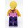 LEGO Kvinne med Bright Rosa Striped Topp Minifigur