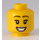 LEGO Woman with Dark Azure Hair Minifigure Head (Recessed Solid Stud) (3626 / 68587)