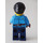 LEGO Vrouw met Donker azuurblauw Jasje Minifiguur