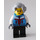 LEGO Kvinde med Mørk Azure Zipped Jakke Minifigur