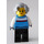 LEGO Kvinde med Mørk Azure Zipped Jakke Minifigur