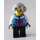 LEGO Woman mit Dark Azure Zipped Jacket Minifigur