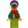 LEGO Kvinna med Dark Hår och Röd Scarf - First League Minifigur