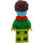 LEGO Kvinna med Dark Hår och Röd Scarf - First League Minifigur