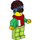 LEGO Woman met Dark Haar en Rood Sjaal - First League minifiguur