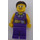 LEGO Woman with Dark Purple Shirt with Flowers Minifigure