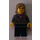 LEGO жена с Dark Stone Сив Яке, Магента Шал, Розово Blouse, Dark Син Крака, и Тъмен тен Shoulder-Length коса Минифигурка