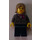 LEGO Woman with Dark Stone Gray Jacket, Magenta Scarf, Pink Blouse, Dark Blue Legs, and Dark Tan Shoulder-Length Hair Minifigure