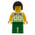 LEGO Vrouw met Groen Patterned Shirt Minifiguur