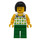 LEGO Woman met Green Patterned Shirt minifiguur