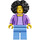 LEGO Woman with Lavender Jacket and Big Hair Minifigure