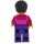 LEGO Woman with Magenta and Dark Purple Sweater Minifigure