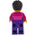 LEGO Woman mit Magenta und Dark Purple Sweater Minifigur