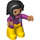 LEGO Woman with Magenta Shirt Duplo Figure